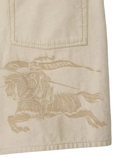 Burberry Men's Ekd Denim Shorts In Neutral