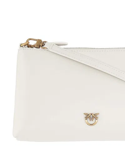 Pinko Mini Horizontal Pochette With Adjustable Shoulder Strap In Yellow