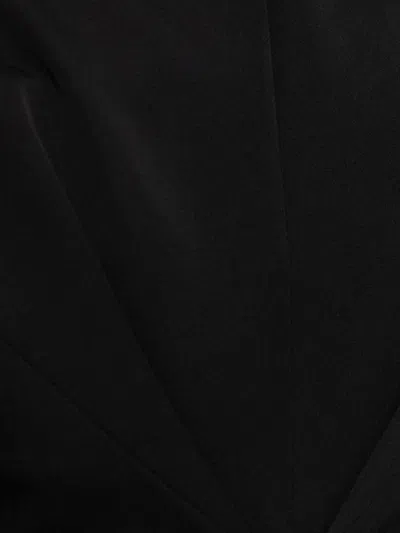 Givenchy Pleated Back Blazer With Satin Accents In Black