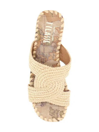 Alviero Martini Beige Geo Printed Sandal In Multi