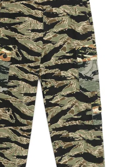 Givenchy Multicolour Cotton Trousers In Green