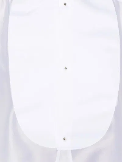 Carven White Satin Shirt In White