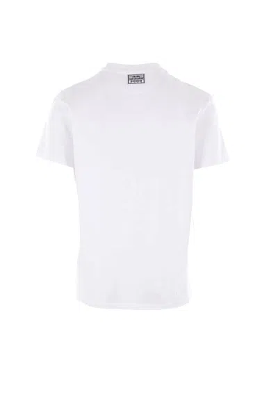 Fendi Stamp Crew Neck Patch Detail Short Sleeves In White