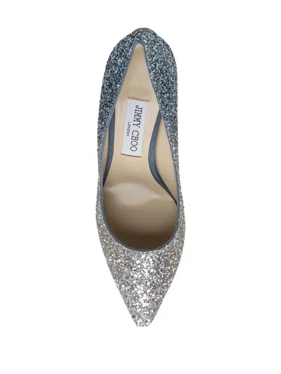 Jimmy Choo Romy Spring Onion Effect High Heels In Gray