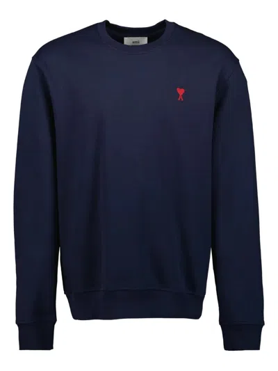 Ami Alexandre Mattiussi Long-sleeved Sweater In Blue