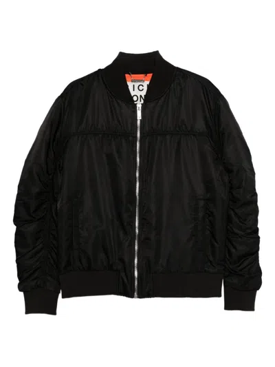 John Richmond Zip-front Bomber Jacket In Black