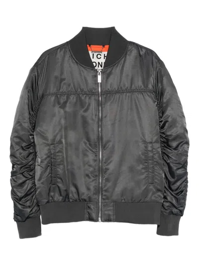 John Richmond Zip-up Bomber Jacket In Gray