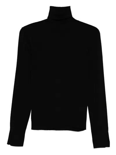 Seventy Turtleneck Wool Sweater In Black