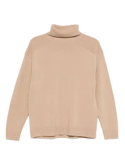 Seventy Roll-neck Wool Sweater In Beige