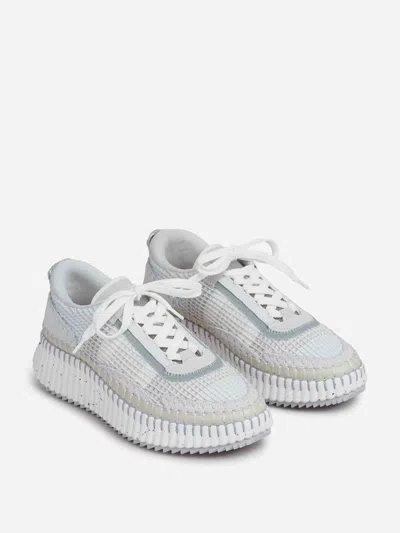Chloé Low Top Sneakers Textured Sole In Gray