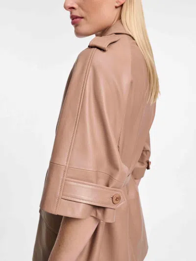 Dorothee Schumacher Epauletted Belted Jacket In Brown