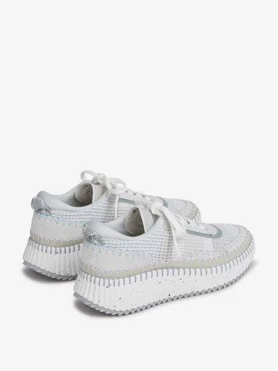 Chloé Low Top Sneakers Textured Sole In Gray