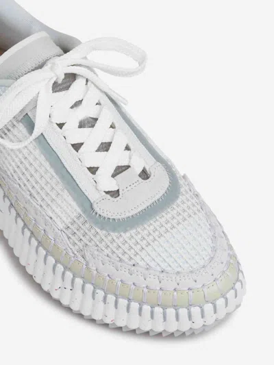Chloé Low Top Sneakers Textured Sole In Gray