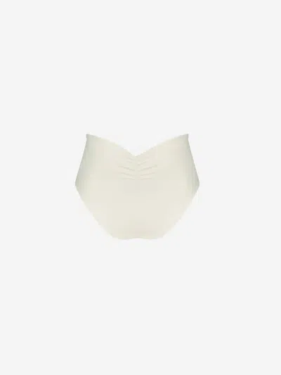 Johanna Ortiz Ecru Taita High Waist Bikini Bottoms In White