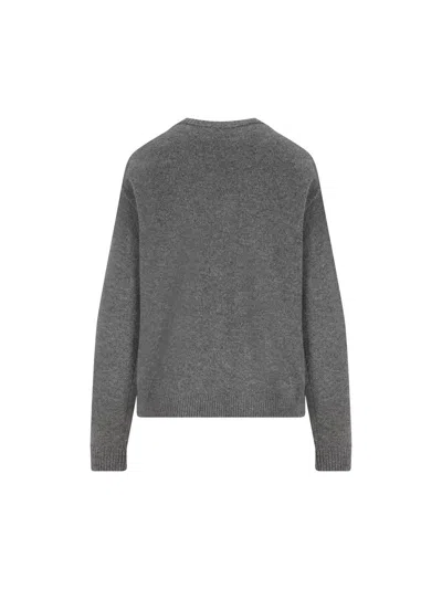 Miu Miu Cashmere Sweater With Contrasting Inserts In Gray