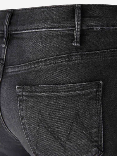 Mother The Hustler Roller Sneak Jeans In Black