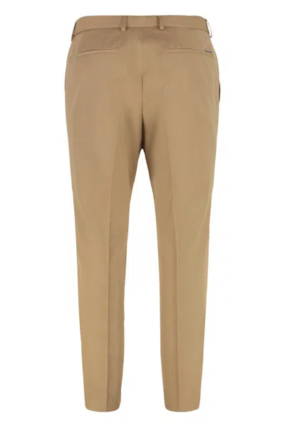 Hugo Boss Boss Wool Blend Trousers In Nude