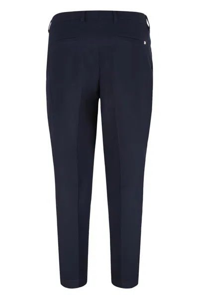 Hugo Boss Genesis Solid Wool Trousers In Blue