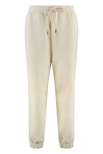 Canada Goose Cotton Sweatpants With Elastic Cuffs And Waistband In Neutral