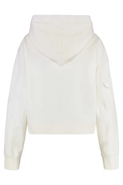 Canada Goose Cotton Hoodie With Front Pocket And Hood In Neutral