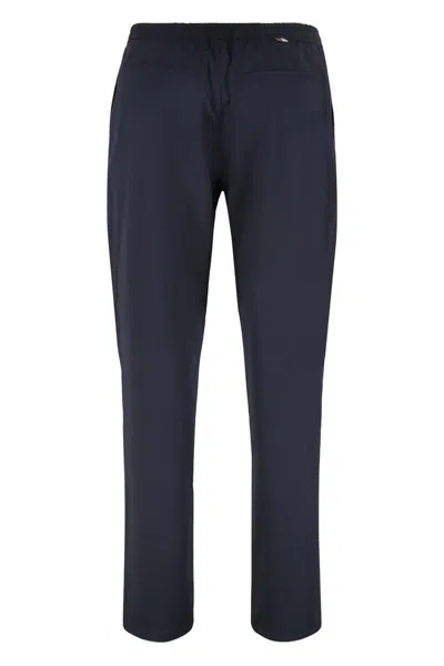 Canali Drawstring Casual Pants In Blue