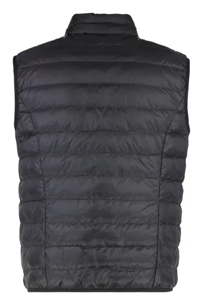 Ea7 Emporio Armani Full Zip Down Vest In Black