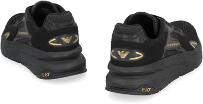 Ea7 Emporio Armani Mesh Sneakers In Black