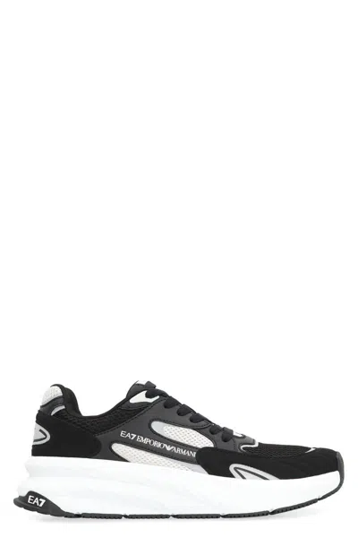 Ea7 Crusher Distance Sonic Mix Sneakers In Black
