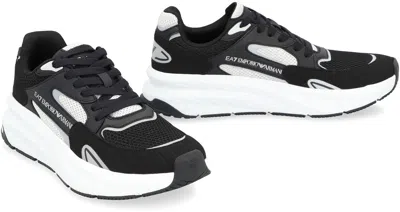 Ea7 Crusher Distance Sonic Mix Sneakers In Black