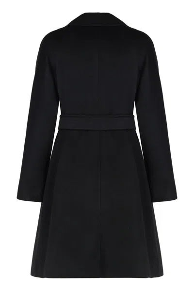 Max Mara Cles Coat In Black