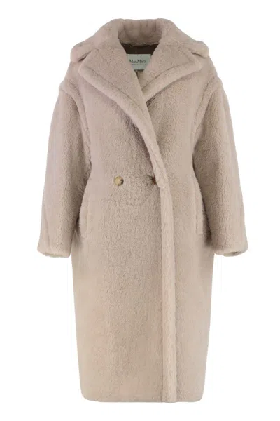 Max Mara Teddy Bear Vegan Fur Coat In Brown