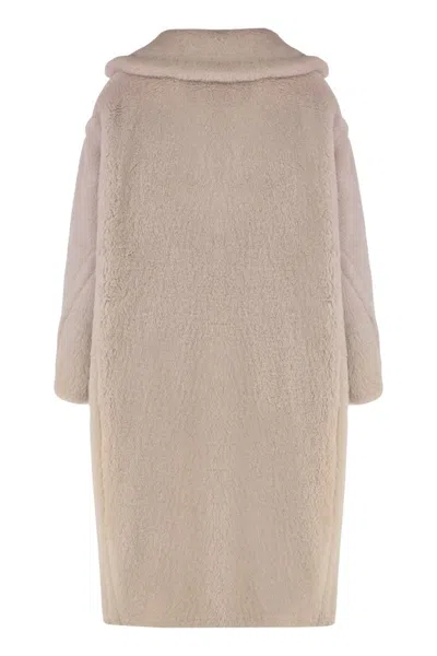 Max Mara Teddy Bear Vegan Fur Coat In Brown