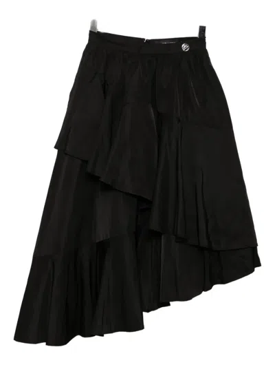 Karl Lagerfeld Voluminous Ruffle Skirt In Black