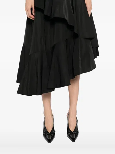 Karl Lagerfeld Voluminous Ruffle Skirt In Black
