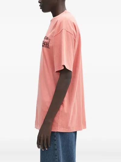 Aries Logo-print T-shirt In Pink