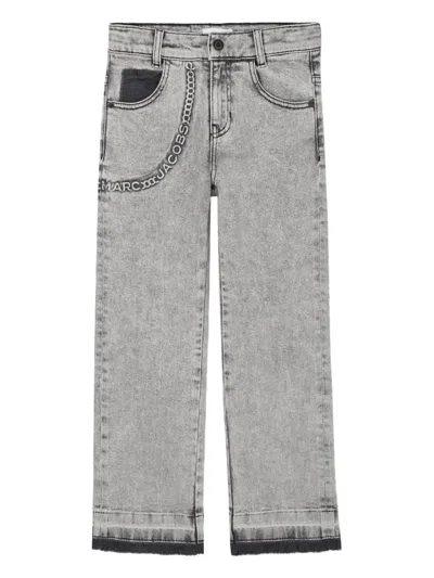 Marc Jacobs Logo-print Jeans In Gray