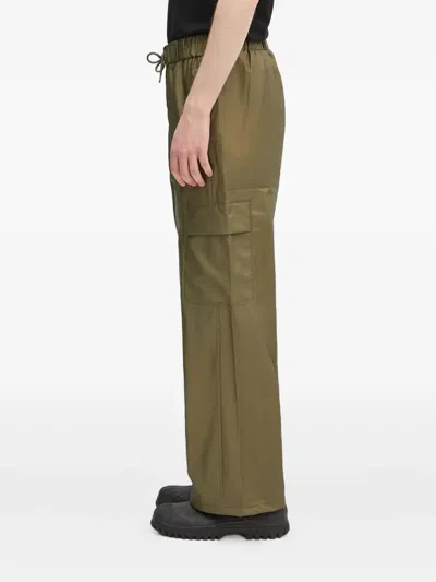 Rains Drawstring Cargo Trousers In Green