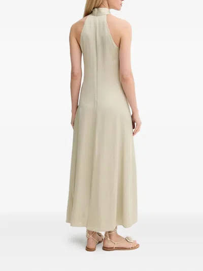 Samsoe & Samsoe Harterneck Midi Dress In Neutral