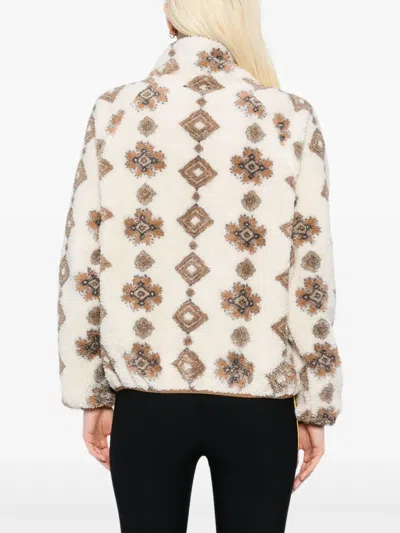 The Upside Harlow Quarter-zip Fleece Pullover In White