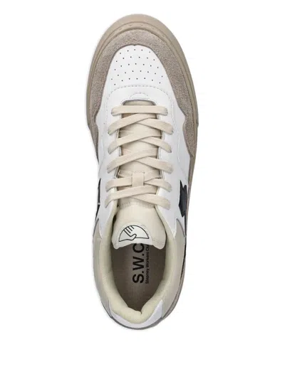 Stepney Workers Club Pearl S-strike Panel Sneakers In White