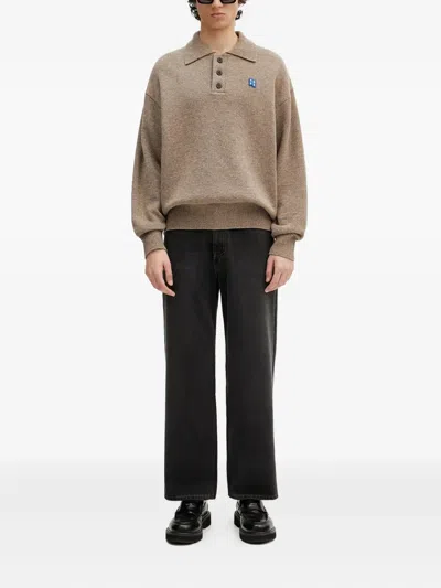 Ader Error Cotton Jeans In Black