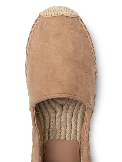 Hugo Boss Suede Platform Espadrilles In Brown