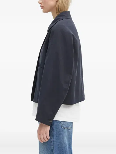 Apc Patch-pocket Cropped Jacket In Blue