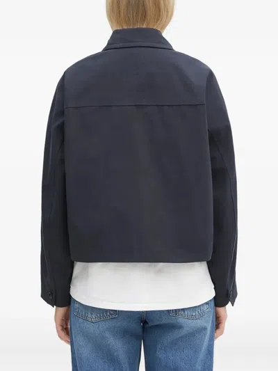 Apc Patch-pocket Cropped Jacket In Blue