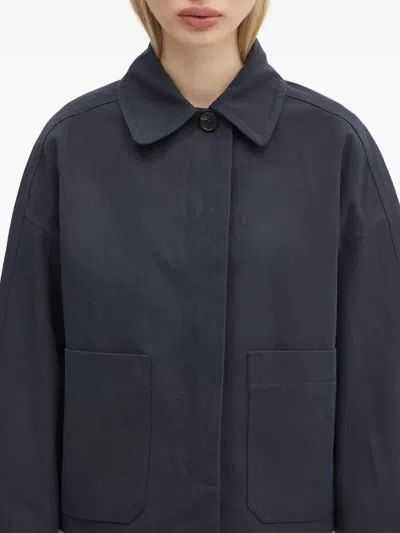 Apc Patch-pocket Cropped Jacket In Blue