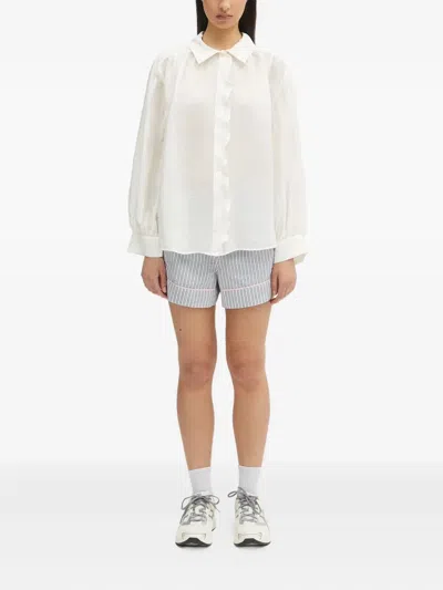 Samsoe & Samsoe Ruffled Collared Shirt In White