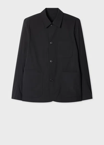 Paul Smith Black Two-way Stretch Work Jacket In Black