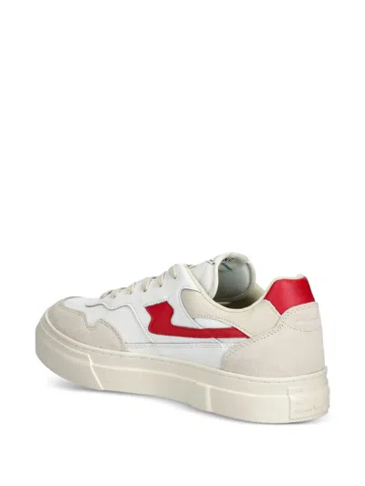 Stepney Workers Club Pearl S-strike Panelled Sneakers In White