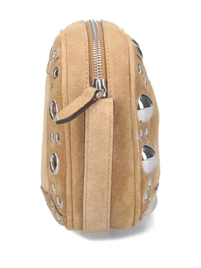 Valentino Nellcote Suede Crossbody In Neutral