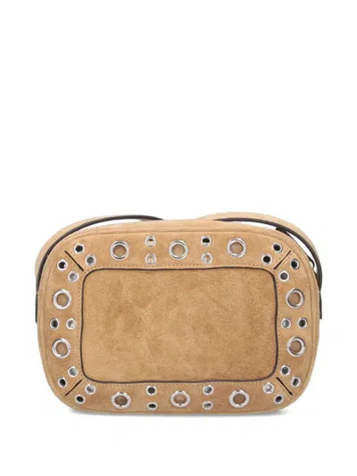 Valentino Nellcote Suede Crossbody In Neutral
